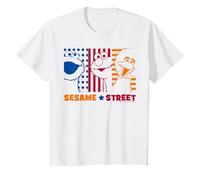 Barrio Sésamo Cookie Monster Elmo Big Bird Art Collage Retro Camiseta
