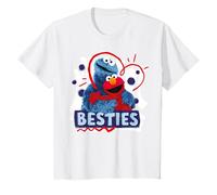 Barrio Sésamo Cookie Monster Elmo Mejor Amigo Retro Besties Camiseta