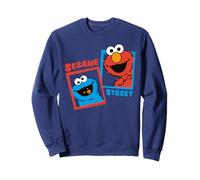 Barrio Sésamo Cookie Monster Elmo Mejores Amigos Pose Clásico Sudadera