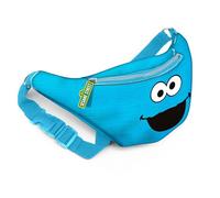 Barrio Sésamo Cookie Monster Face-Small Fancy Fanny Pack, Azul, 5 x 14 cm