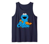 Barrio Sésamo Cookie Monster Mejores Galletas Happy Pose Clásico Camiseta sin Mangas
