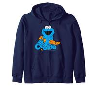 Barrio Sésamo Cookie Monster Mejores Galletas Happy Pose Clásico Sudadera con Capucha
