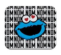 Barrio Sésamo Cookie Monster Nom Nom - Alfombrilla de ratón fina de perfil bajo