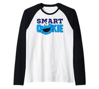 Barrio Sésamo Cookie Monster Smart College Fun Classic Team Camiseta Manga Raglan