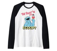 Barrio Sésamo Cookie Monster Summer Ice Cream Classic Scoop Camiseta Manga Raglan
