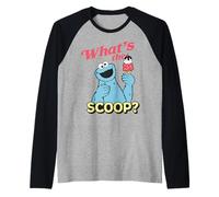 Barrio Sésamo Cookie Monster Summer Ice Cream Scoop Classic Camiseta Manga Raglan
