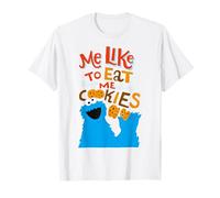 Barrio Sésamo Cookie Monstruo Dibujos Animados Leyenda Grande Retro Camiseta