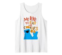 Barrio Sésamo Cookie Monstruo Dibujos Animados Leyenda Grande Retro Camiseta sin Mangas