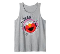 Barrio Sésamo Elmo BFF Cuddles Music Tunes Happy Pose Retro Camiseta sin Mangas