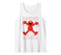 Barrio Sésamo Elmo Da Vinchi Abrazar Parodia Diversión Clásico LOL Camiseta sin Mangas