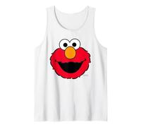 Barrio Sésamo Elmo Retro Comic Cute Face Cuddle Vibes Happy Camiseta sin Mangas