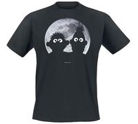 Barrio Sesamo Ernie und Bert - Moonlight Hombre Camiseta Negro L 100% algodón Regular