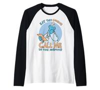 Barrio Sésamo Galleta Monstruo Doctor Pose LOL De Dibujos Anim Camiseta Manga Raglan