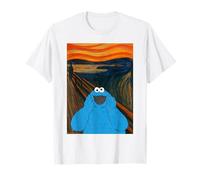 Barrio Sésamo Galleta Monstruo Grito Parodia Munch Clásico LOL Camiseta