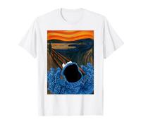 Barrio Sésamo Galleta Monstruo Grito Parodia Pintura Clásica Camiseta