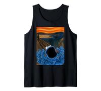 Barrio Sésamo Galleta Monstruo Grito Parodia Pintura Clásica Camiseta sin Mangas