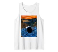 Barrio Sésamo Galleta Monstruo Grito Parodia Pintura Clásica Camiseta sin Mangas