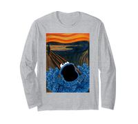 Barrio Sésamo Galleta Monstruo Grito Parodia Pintura Clásica Manga Larga