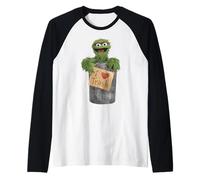 Barrio Sésamo Grouch I Love Trash Hoarder Classic Collector Camiseta Manga Raglan