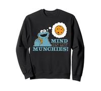 Barrio Sésamo Monstruo Galleta Feliz Hambriento Munchies Clásico Sudadera
