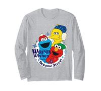 Barrio Sésamo Navidad Big Bird Elmo Cookie Monster Friends Fun Manga Larga