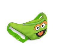 Barrio Sésamo Oscar The Grouch Face-Small Fancy Fanny Pack, Verde, 5 x 14 cm