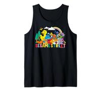 Barrio Sésamo Personaje Arte Buenos Amigos Equipo Pose Clásico Camiseta sin Mangas
