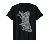 Barrios de Chicago Retro Goth Chi-Town Chitown Camiseta