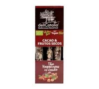 BARRITA DE CACAO Y ALMENDRA, VEGAN, GLUTEN FREE Y BIO, DELICATALIA 3 UDS. 90 G.