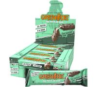 Barrita Grenade rica en proteínas y baja en carbohidratos, 12 x 60 g - Chocolate negro con menta