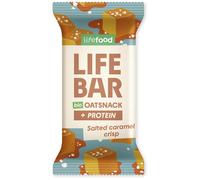 Barrita Lifefood Lifebar Oat Snack Protein slaný karamel BIO 40 g Sabor: Caramelo salado