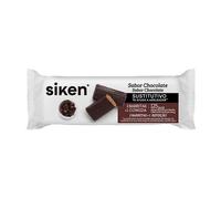 SIKEN barrita sustitutiva - Barrita de chocolate 40g, Rico en fibra, vitaminas y minerales, 2 barritas sustituyen 1 comida,125 Kcal/barrita