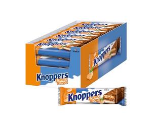 Barritas de cacahuete Knoppers (24 x 40g) / barritas de cacahuete con caramelo y chocolate con leche