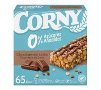 BARRITAS DE CEREALES, 0 % AZÚCARES AÑADIDOS, CON CHOCOLATE CON LECHE CORNY 6 UDS. X 20 G.