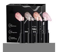Barritas de Sombras de Ojos - 4 Barritas de Brillo Gel,Lápiz de Sombra de Ojos | para cita, boda, viaje, vacaciones, trabajo, diario, escuela, noche