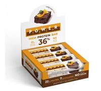 Barritas Power Tech 36% Proteína 60 g x 12 uds - Sabores Orange Cacao, Double Cocoa, Vanilla Birthday Cake y Blueberry Cheesecake (ORANGE CACAO)