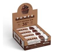 Barritas Power Tech 36% Proteína 60 g x 12 uds - Sabores Orange Cacao, Double Cocoa, Vanilla Birthday Cake y Blueberry Cheesecake (DOUBLE COCOA)