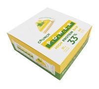 Barritas Power Tech Crunch 33% Proteína 65 g x 12u - Sabores Cookies & Cream, Cacao Cream, Lemon Cheesecake y Dubai Style - Caja Expositora con 12 Barritas Crujientes (LEMON CHEESECAKE)