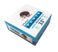 Barritas Power Tech Crunch 33% Proteína 65 g x 12u - Sabores Cookies & Cream, Cacao Cream, Lemon Cheesecake y Dubai Style - Caja Expositora con 12 Barritas Crujientes