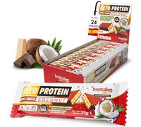 Barritas Proteina de Coco 24 Uds - Barritas Energeticas Choco Snack Coco - Snack Proteico Sabor Chocolate y Coco, Bajo en carbohidratos - Ideal Dieta Keto y Fitness - Bestdiet
