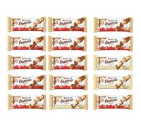 Barritas rellenas de leche y avellanas cubiertas de chocolate - Dos Sabores: Clásico y White (Pack 30, White)