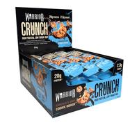 Barritas ricas en proteínas Warrior Crunch 20 g - Barritas bajas en azúcar/carbohidratos - Pack de 12 x 64 g (Masa de galletas con pepitas de chocolate)