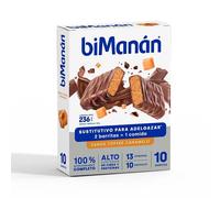 Bimanán BESLIM Barritas sustitutivas Chocolate Fondant y Toffee – Caja 10 uds