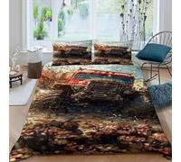 Barro de camión Funda De Edredón 3 Piezas con Impresión En 3D Offroad Vehicle Mud con Cremallera Y Funda De Almohada King（220x240cm） Microfibra Ropa De Cama