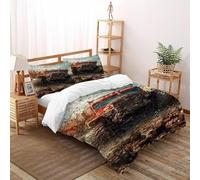 Barro de camión Funda Edredon 3 Piezas con Impresión En 3D Off Road con Funda Almohada Double（200x200cm） Microfibra Juego De Cama para para Niñosy Hombres