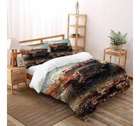 Barro de camión Funda Edredon 3 Piezas con Impresión En 3D Off Road con Funda Almohada Super King（260x220cm） 100% Microfibra Juego De Ropa De Cama para