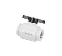 Barrow Mini válvula de parada de agua, cuerpo principal blanco + mango clásico de aluminio negro