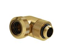 Barrow Multi-Link Adapter Anschluss 90 Grad G1/4 Zoll AG auf 14mm AD Hardtube - drehbar, Gold
