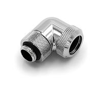 Barrow Multi-Link Adapter Anschluss 90 Grad G1/4 Zoll AG auf 14mm AD Hardtube - drehbar, silber