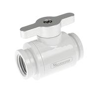 Barrow Válvula de bola (10 mm) G1/4 Zoll Kugelhahn, blanco - plateado